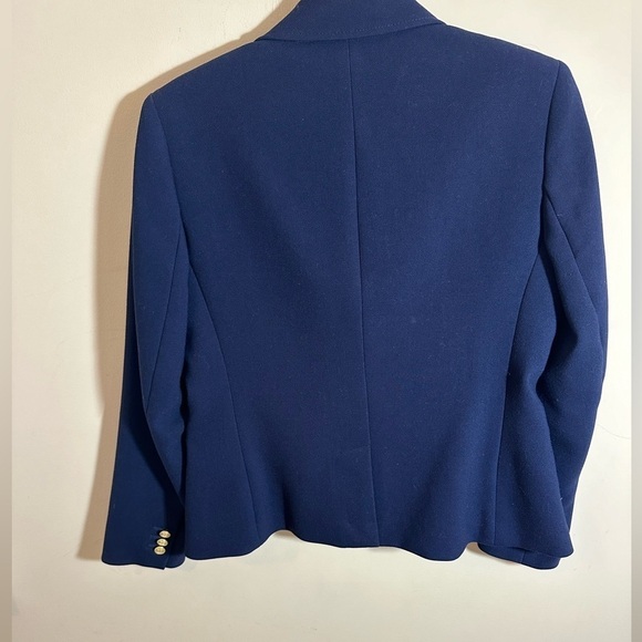 Talbots - Navy Blue Knit Blazer w/ Gold Buttons - Size 10P- NWT - Picture 2 of 7